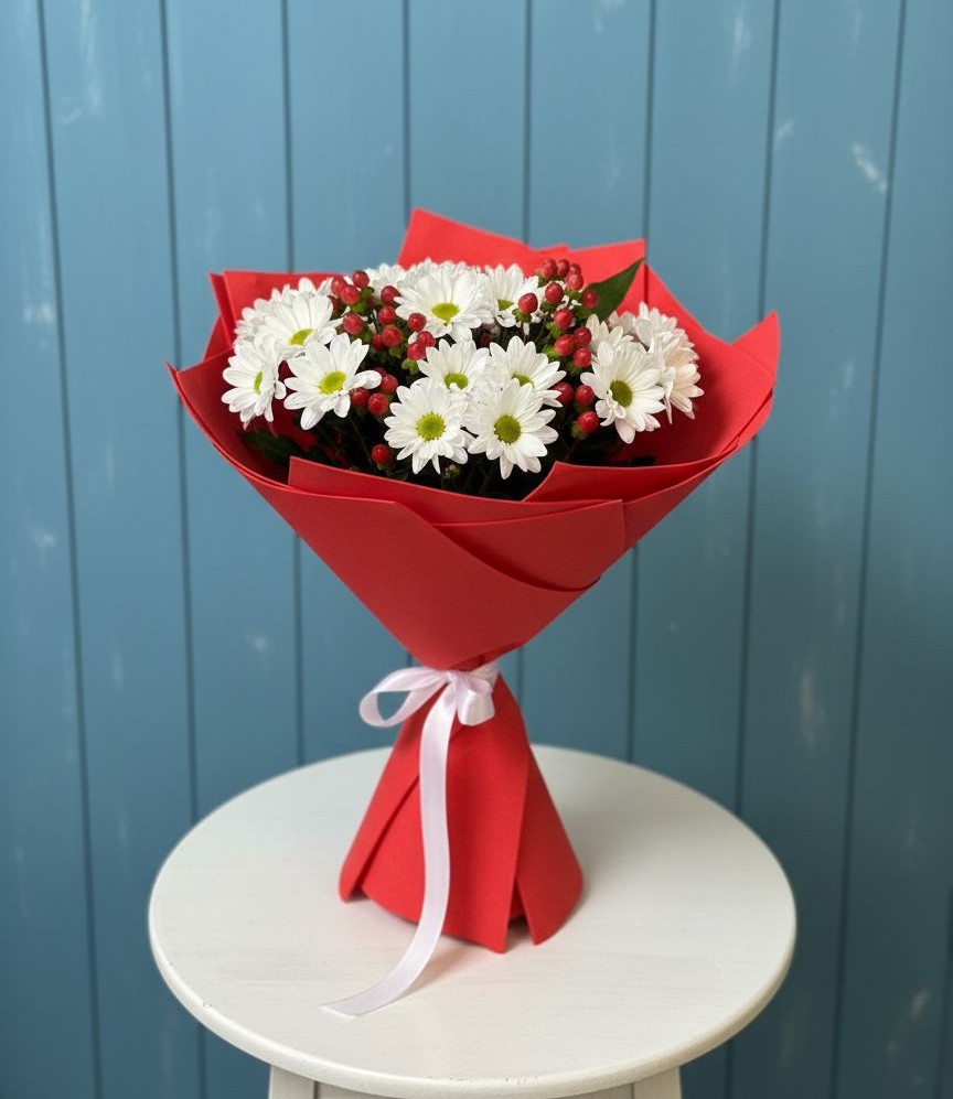 Букет цветов из: Хризантемы в Поселке Учхоза Александрова