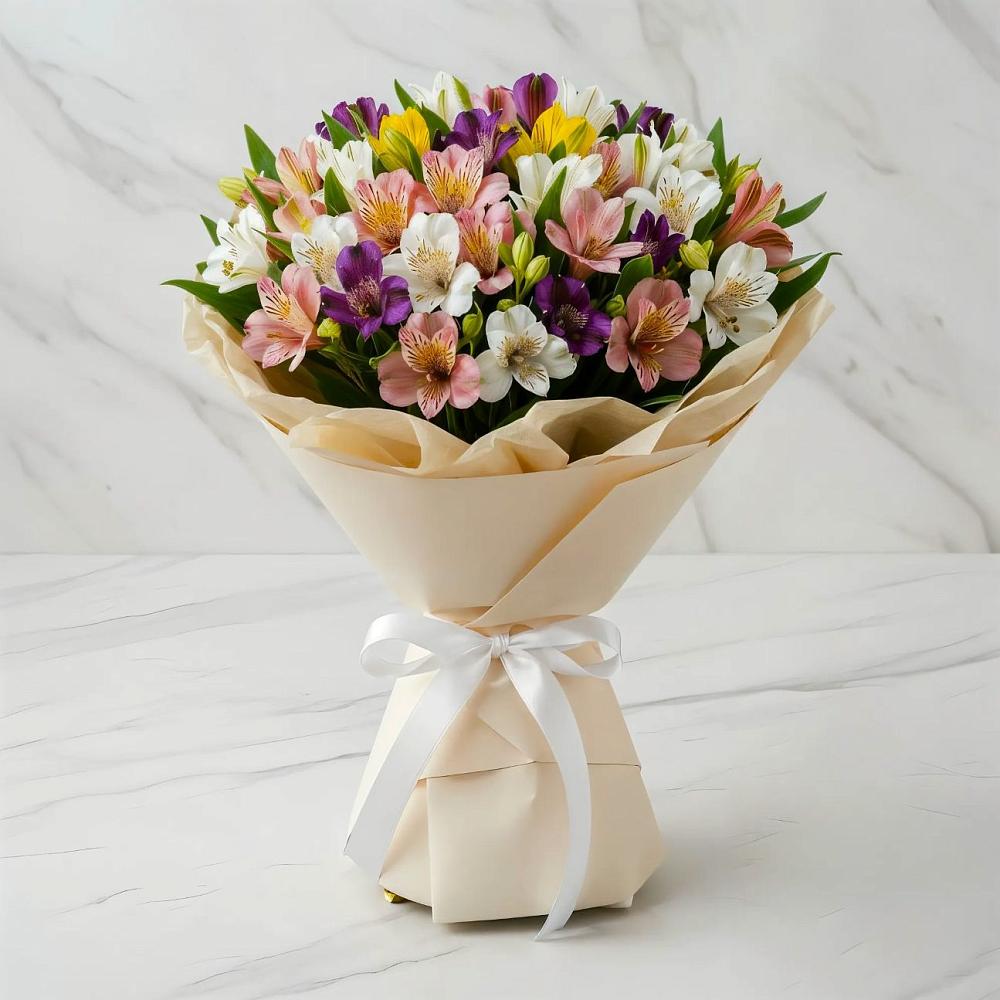 Букет цветов из: Альстромерии в Поселке Учхоза Александрова