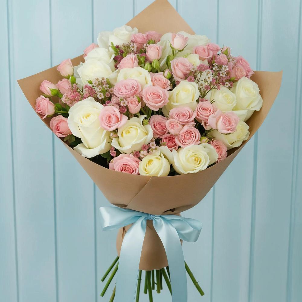 Букет цветов из: Розы в Поселке Учхоза Александрова