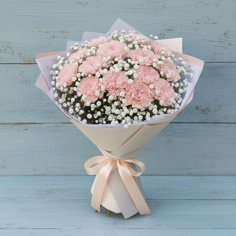 Букет цветов из: Гвоздики в Поселке Учхоза Александрова