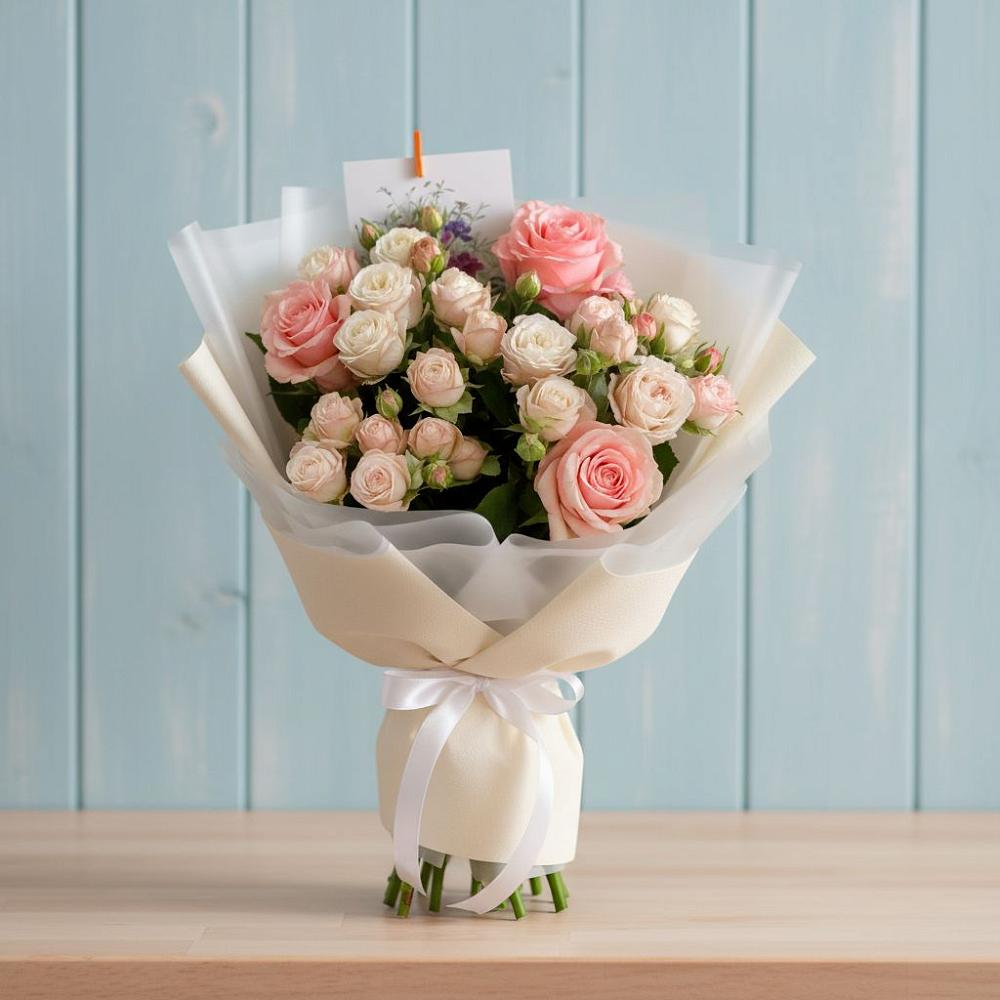 Букет цветов из: Розы в Поселке Учхоза Александрова