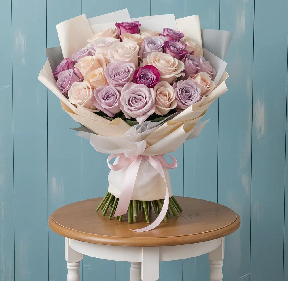 Букет цветов из: Розы в Поселке Учхоза Александрова