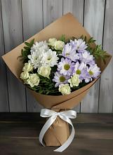 Букет цветов из:  Хризантемы и Розы в Поселке Учхоза Александрова