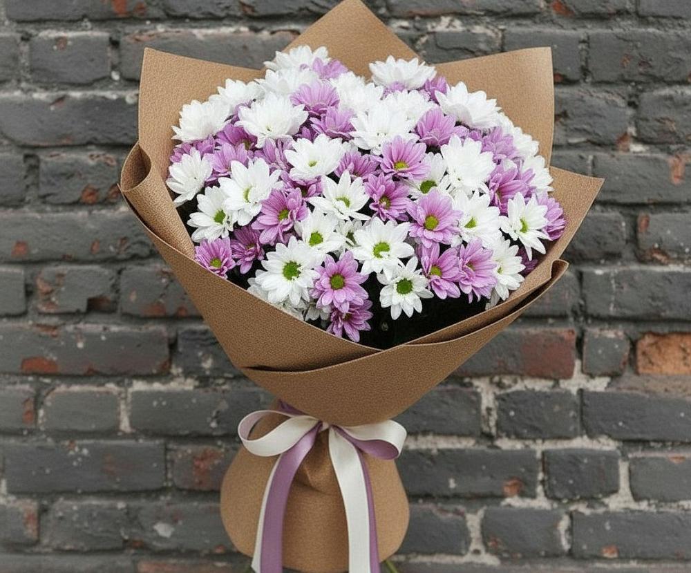 Букет цветов из: Хризантемы в Поселке Учхоза Александрова