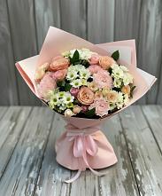 Букет цветов из:  Гвоздики, Розы и Хризантемы в Поселке Учхоза Александрова