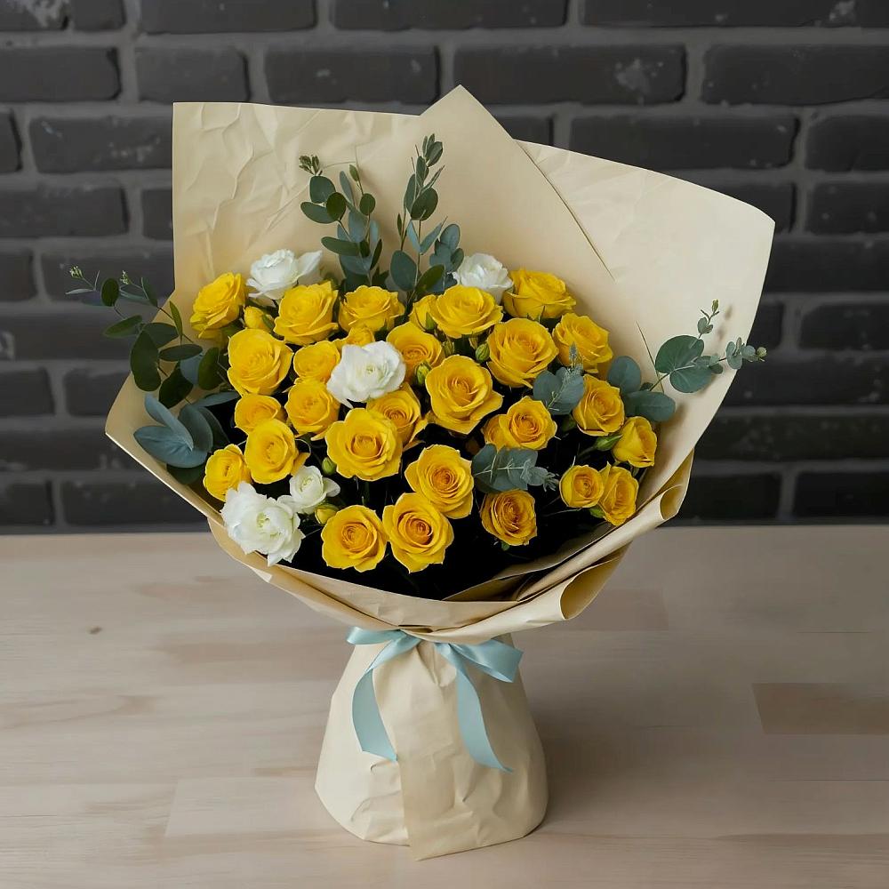 Букет цветов из: Розы в Поселке Учхоза Александрова