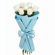 Букет 7 белых роз Проуд в Поселке Учхоза Александрова