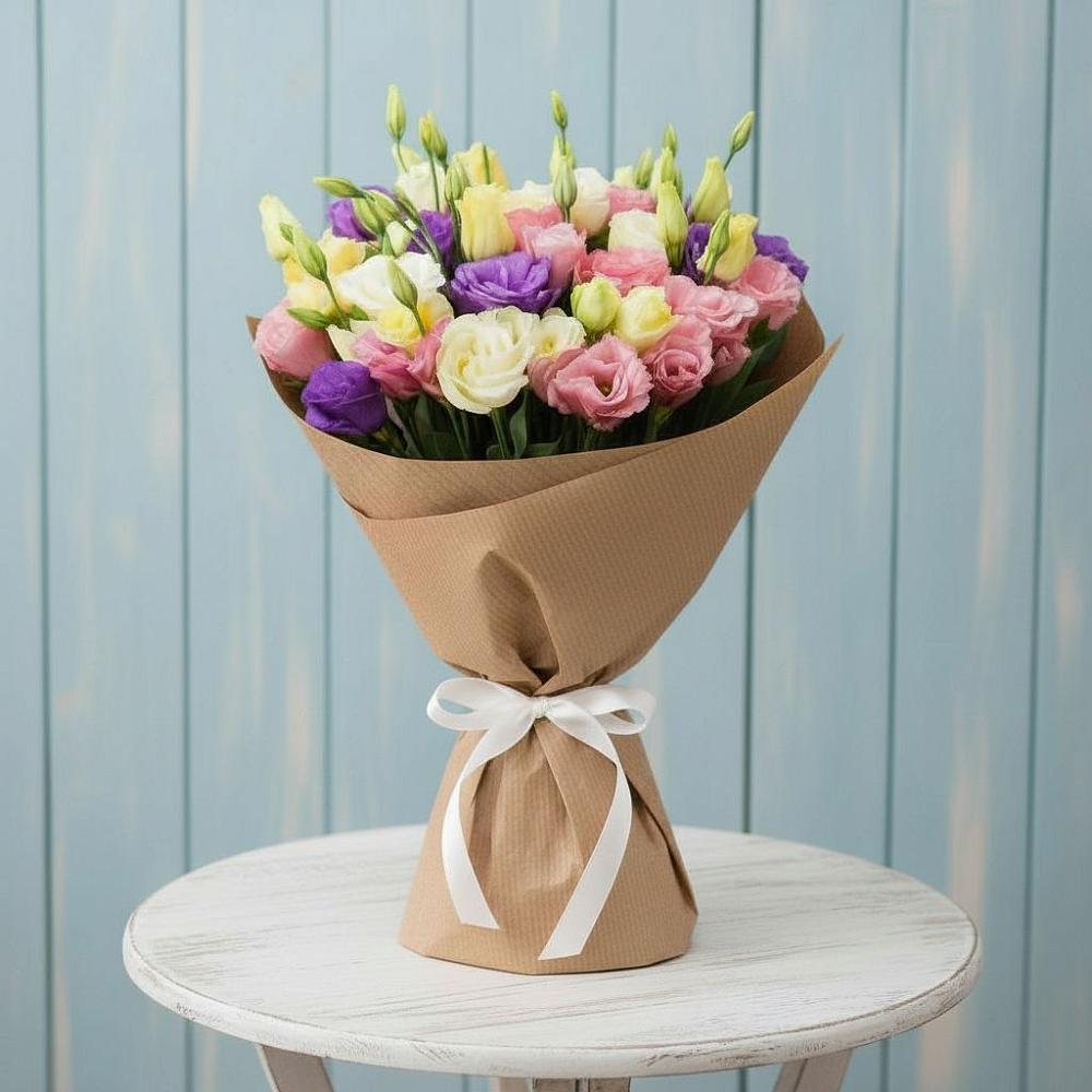 Букет цветов из: Лизиантусы в Поселке Учхоза Александрова