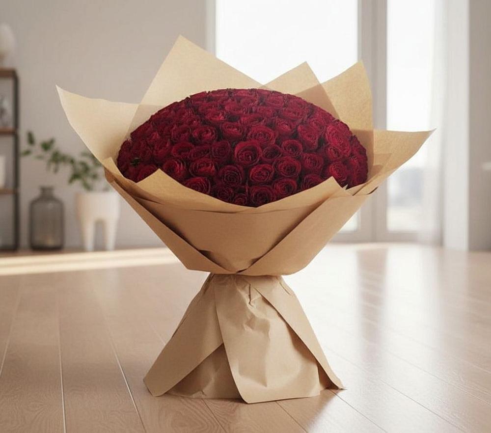 Букет 101 Красная роза в Поселке Учхоза Александрова