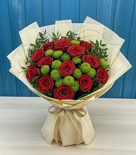 Букет цветов из:  Розы и Хризантемы #REPLACE_PRED# Поселке Учхоза Александрова