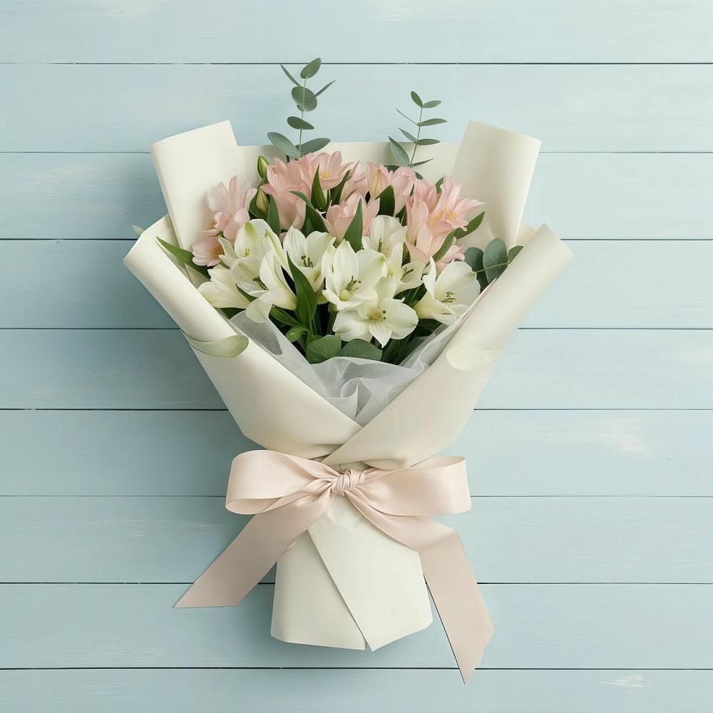 Букет цветов из: Альстромерии в Поселке Учхоза Александрова