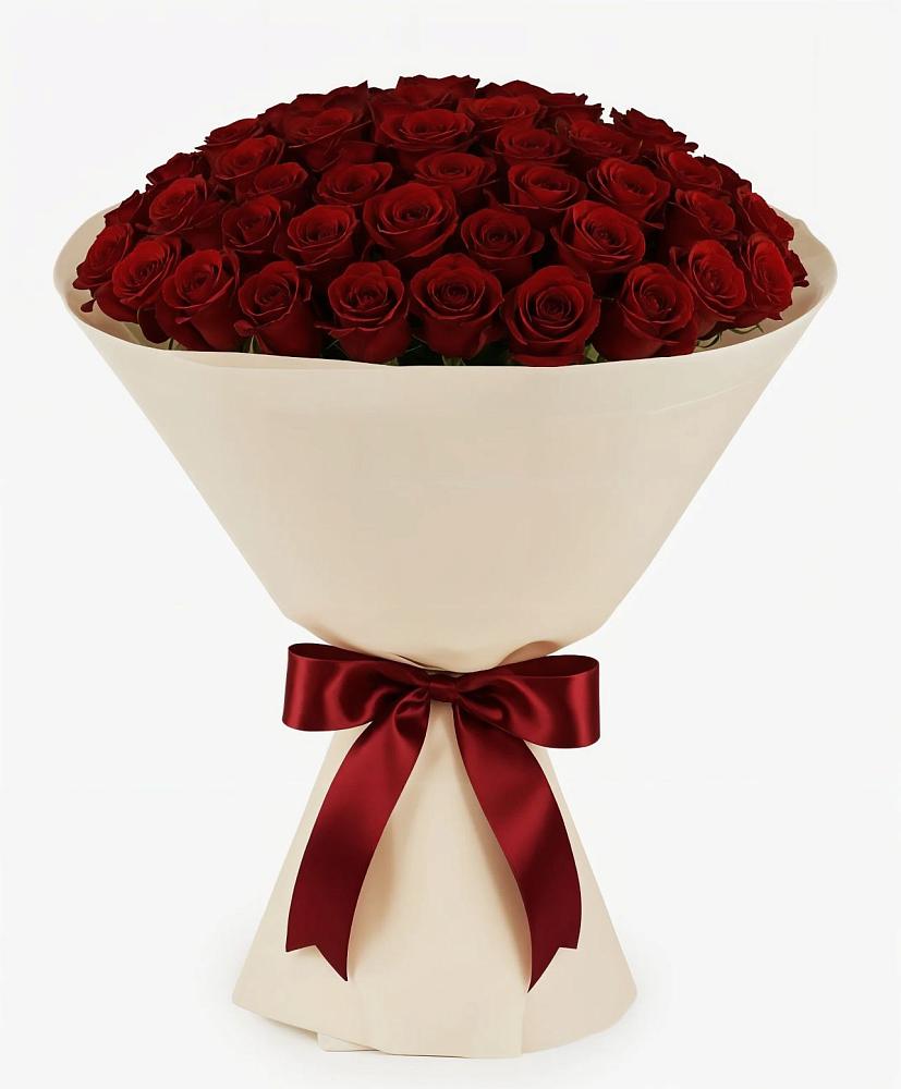 Букет 101 Бордовая роза Блэк Бакарра в Поселке Учхоза Александрова