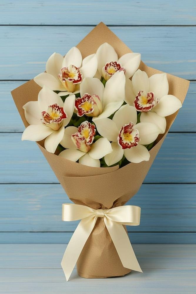 Букет цветов из: Орхидеи и Розы в Поселке Учхоза Александрова