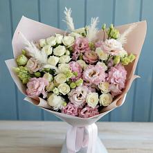 Букет цветов из:  Альстромерии и Розы в Поселке Учхоза Александрова